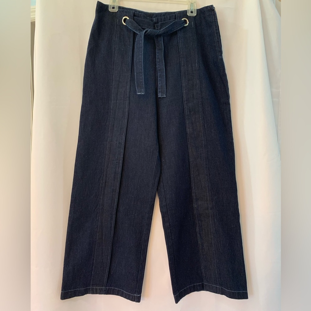 Skies Are Blue, wide leg cropped Jean